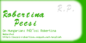 robertina pecsi business card
